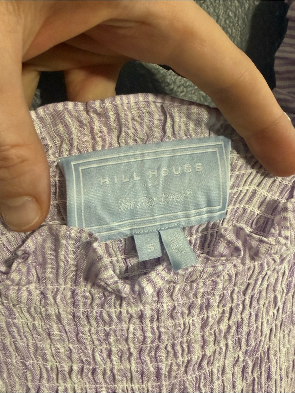 Hill House Ellie Nap Dress Purple Stripe Size S - Picture 5 of 7